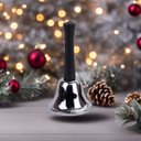 Ver imagem 5 de Sino de Mão para Papai Noel Campainha Natal de Base Metal