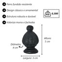 Ver imagem 3 de Kit 5 Pinha Ferro Fundido N13 para Grade Sacada Muro 5x3cm