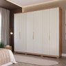 Guarda Roupa 6 Portas 6 Gavetas La Belle Cinamomo Off White - 1