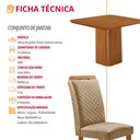 Ver imagem 7 de Mesa de Jantar Eloise 90cm Tampo MDF Laminado Canto Copo com 4 Cadeiras Lorena