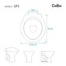 Assento Sanitário com Fechamento Lento Uni Branco para Vaso Celite - 3