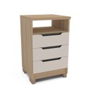 Ver imagem 6 de Kit 2 Mesas de Cabeceira 3 Gavetas 100% MDF Barcelona Bege