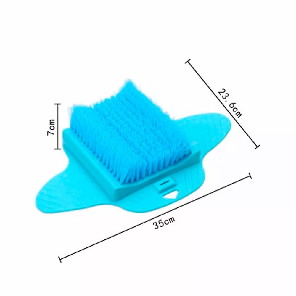 Escova Esfregão de Pé Com Ventosa - Azul - 3