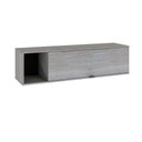 Ver imagem 1 de Armário Aéreo com Nicho e Porta Basculante 35x135x35cm Wlnp135 Snow - Preto