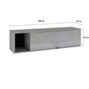 Ver imagem 6 de Armário Aéreo com Nicho e Porta Basculante 35x135x35cm Wlnp135 Snow - Preto