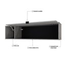 Ver imagem 3 de Armário Aéreo com Nicho e Porta Basculante 35x135x35cm Wlnp135 Snow - Preto