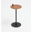 Ver imagem 1 de Mesa de Apoio Halter - Tampo Carvalho - Base Aço Carbono - Altura 55cm