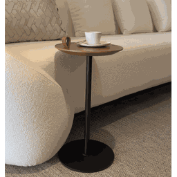 Mesa de Apoio Halter - Tampo Carvalho - Base Aço Carbono - Altura 55cm - 6