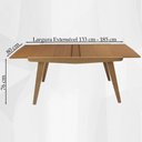 Ver imagem 7 de Mesa de Jantar Extensivel 133 ou 185 Cm Madeira Pinhao Nacc Pinhao