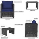 Ver imagem 2 de Mesa e 2 Poltronas Madri Corda Náutica Estofado 10 Trama Preto