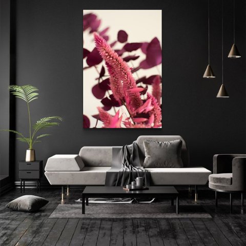 Quadro Decorativo Flor Lavanda sem Moldura e sem Vidro 100X160