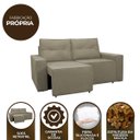 Ver imagem 3 de Sofá Retrátil Polo 1,80m Confortavel para Sala Suede Herrero:cappuccino