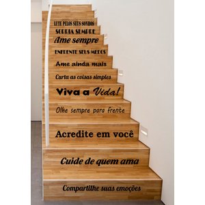 Adesivo Decorativo de Para Escada ou Parede Frase Potencial, Garra