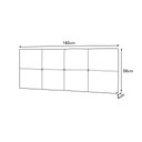 Ver imagem 5 de Cabeceira Painel Cama Box Queen 1,60m Estofada Belize Linho Cinza