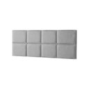 Ver imagem 2 de Cabeceira Painel Cama Box Queen 1,60m Estofada Belize Linho Cinza
