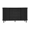 Ver imagem 7 de Aparador Buffet R-637 Moderno 2 Portas 4 Gavetas MDP 150cm Preto