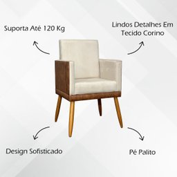 Kit 10 Poltrona para Recepção Lis Corino e Suede Cores - 6