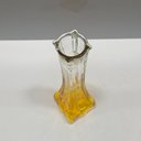 Ver imagem 3 de Vaso Decorativo de Vidro Amarelo 20x6x6cm Enfeite Sala Mesa Estante Aparador