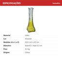 Ver imagem 7 de Vaso Decorativo de Vidro Amarelo 20x6x6cm Enfeite Sala Mesa Estante Aparador