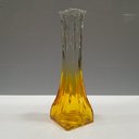 Ver imagem 2 de Vaso Decorativo de Vidro Amarelo 20x6x6cm Enfeite Sala Mesa Estante Aparador