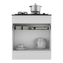 Ver imagem 4 de Balcão Cozinha para Cooktop 70cm com Rodapé 1 Porta 1 Gaveta Veneza Multimóveis V2118 Branco