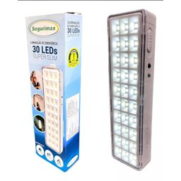 Kit 6 Luminárias Luz Lâmpada de Emergência 30 Leds - 7