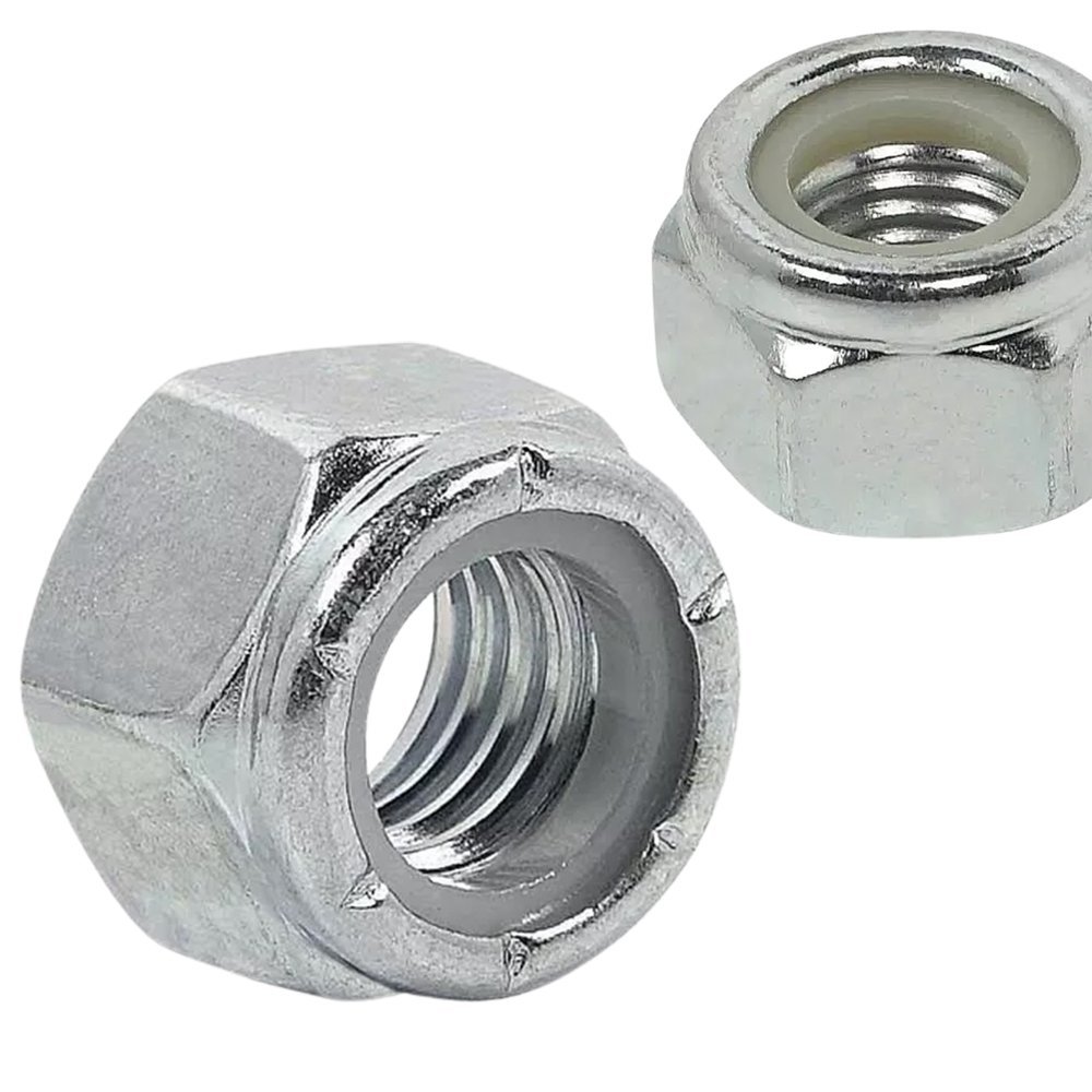 PORCA SEXTAVADA NYLON TRAVANTE M8 INOX 316 DIN 985 - 200UN - 2