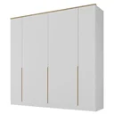 Ver imagem 2 de Guarda Roupa 6 Portas 4 Gavetas Logan Yescasa Branco/Olmo Italiano
