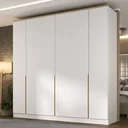 Ver imagem 1 de Guarda Roupa 6 Portas 4 Gavetas Logan Yescasa Branco/Olmo Italiano