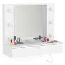 Ver imagem 4 de Penteadeira Camarim Suspensa com Espelho 2 Gavetas Arujá Branco - Politorno