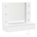 Ver imagem 1 de Penteadeira Camarim Suspensa com Espelho 2 Gavetas Arujá Branco - Politorno