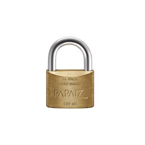 Cadeado Papaiz 60mm com Chave Tetra Cor Dourado