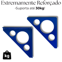 Ver imagem 4 de Kit 2 Suportes de Prateleira Aço Reforçado Design Moderno Alta Resistência Casa Escritório