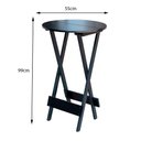Ver imagem 3 de Kit 4 Jogos De Mesa Bistrô De Madeira Dobrável Com 3 Banquetas - Preto