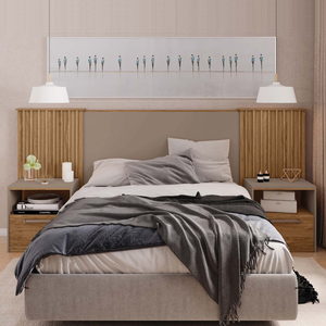 Cabeceira Casal Extensível com 2 Mesas de Cabeceira Lucius