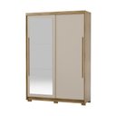 Ver imagem 6 de Guarda Roupa Roupeiro Solteiro Dubai Infinity 2 Portas de Correr c/ Espelho Nature Fendi Vila Rica