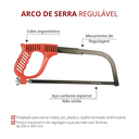 Ver imagem 2 de Arco de Serra Ergonômico Regulável 250 a 300mm Durín