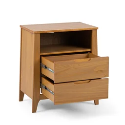 Mesa de Cabeceira 2 Gavetas Madeira Maciça Frank Yescasa - 6 Mesa de Cabeceira 2 Gavetas Madeira Maciça Frank Yescasa - 6