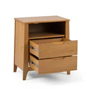 Ver imagem 6 de Mesa de Cabeceira 2 Gavetas Madeira Maciça Frank 