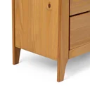 Ver mais imagens de Mesa de Cabeceira 2 Gavetas Madeira Maciça Frank 