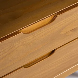 Mesa de Cabeceira 2 Gavetas Madeira Maciça Frank Yescasa Marrom - 10