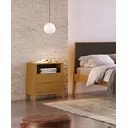 Ver imagem 1 de Mesa de Cabeceira 2 Gavetas Madeira Maciça Frank Yescasa