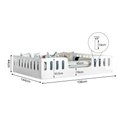 Ver imagem 2 de Cama Casal Infantil Branca Helo Com Cercado Branco