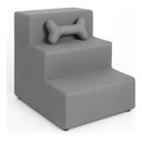 Ver imagem 2 de Escada Escadinha para Pet 3 Degraus com Osso Cor Cinza Veludo Liberty Móveis