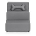 Ver imagem 3 de Escada Escadinha para Pet 3 Degraus com Osso Cor Cinza Veludo Liberty Móveis