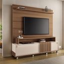 Ver imagem 1 de Estante Home para TV até 65 Polegadas 180x180cm 2 Portas de Correr Ripado Eros Espresso Móveis