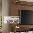 Ver imagem 6 de Estante Home para TV até 65 Polegadas 180x180cm 2 Portas de Correr Ripado Eros Espresso Móveis
