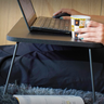 Mesinha de Colo Suporte Notebook Apoio Dobrável para Sofá Cama Preto - 4