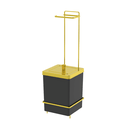 Ver imagem 2 de Lixeira Quadrada 6,5 Litros e Suporte P/papel Higiênico