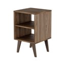 Ver imagem 3 de Mesa de Cabeceira Chennai Pé Plástico Multiuso 30x35cm Freijó